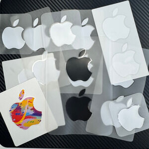 16 Apple Stickers Genuine OEM White Black & Color Decals for iPhone iPad MacBook